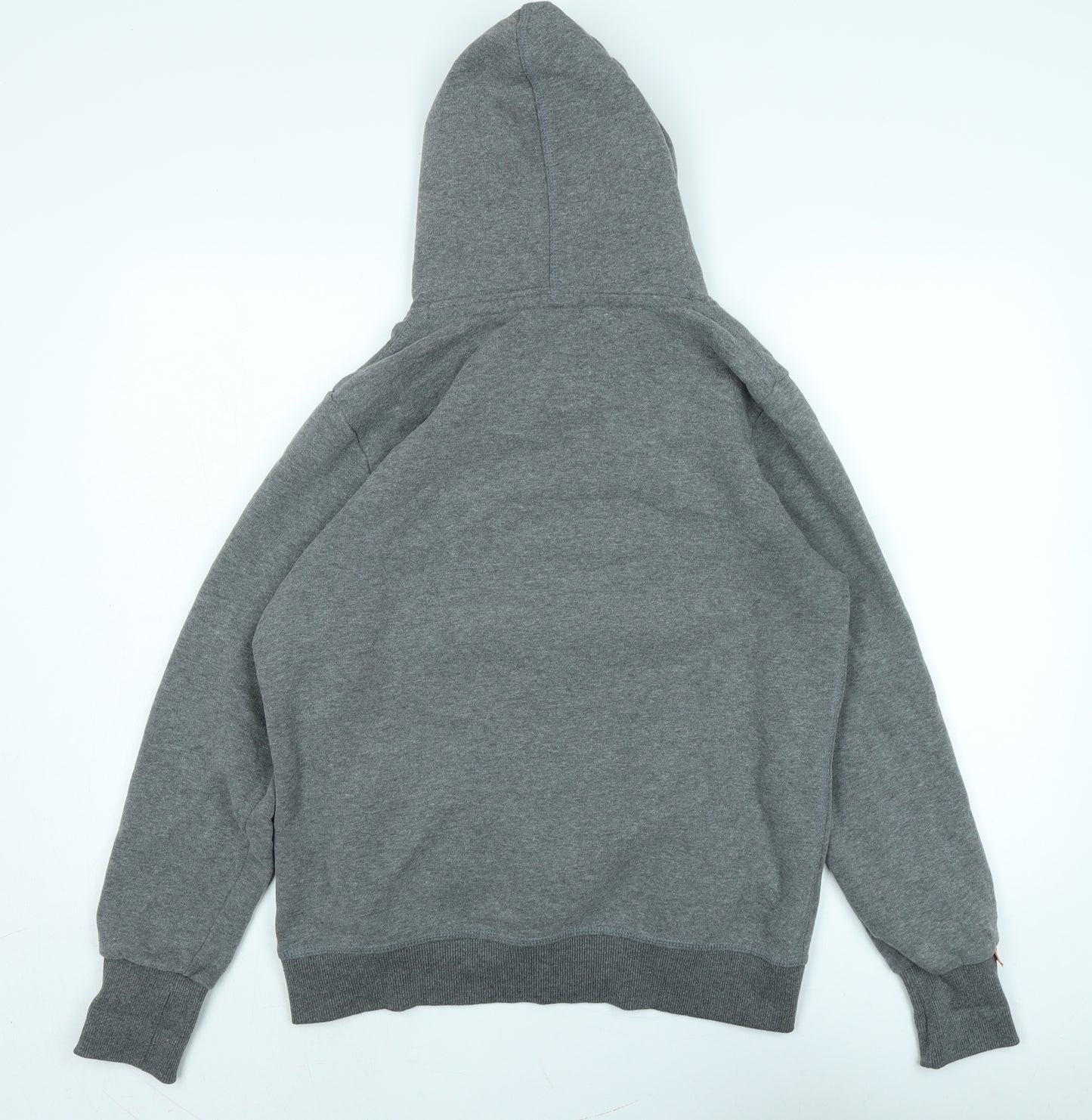 Superdry Womens Grey Cotton Pullover Hoodie Size XL - Logo