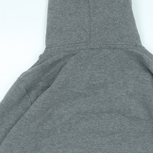 Superdry Womens Grey Cotton Pullover Hoodie Size XL - Logo