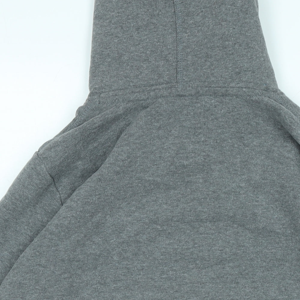 Superdry Womens Grey Cotton Pullover Hoodie Size XL - Logo