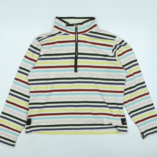 joul Womens Multicoloured Striped Polyester Pullover Sweatshirt Size 12 - Logo