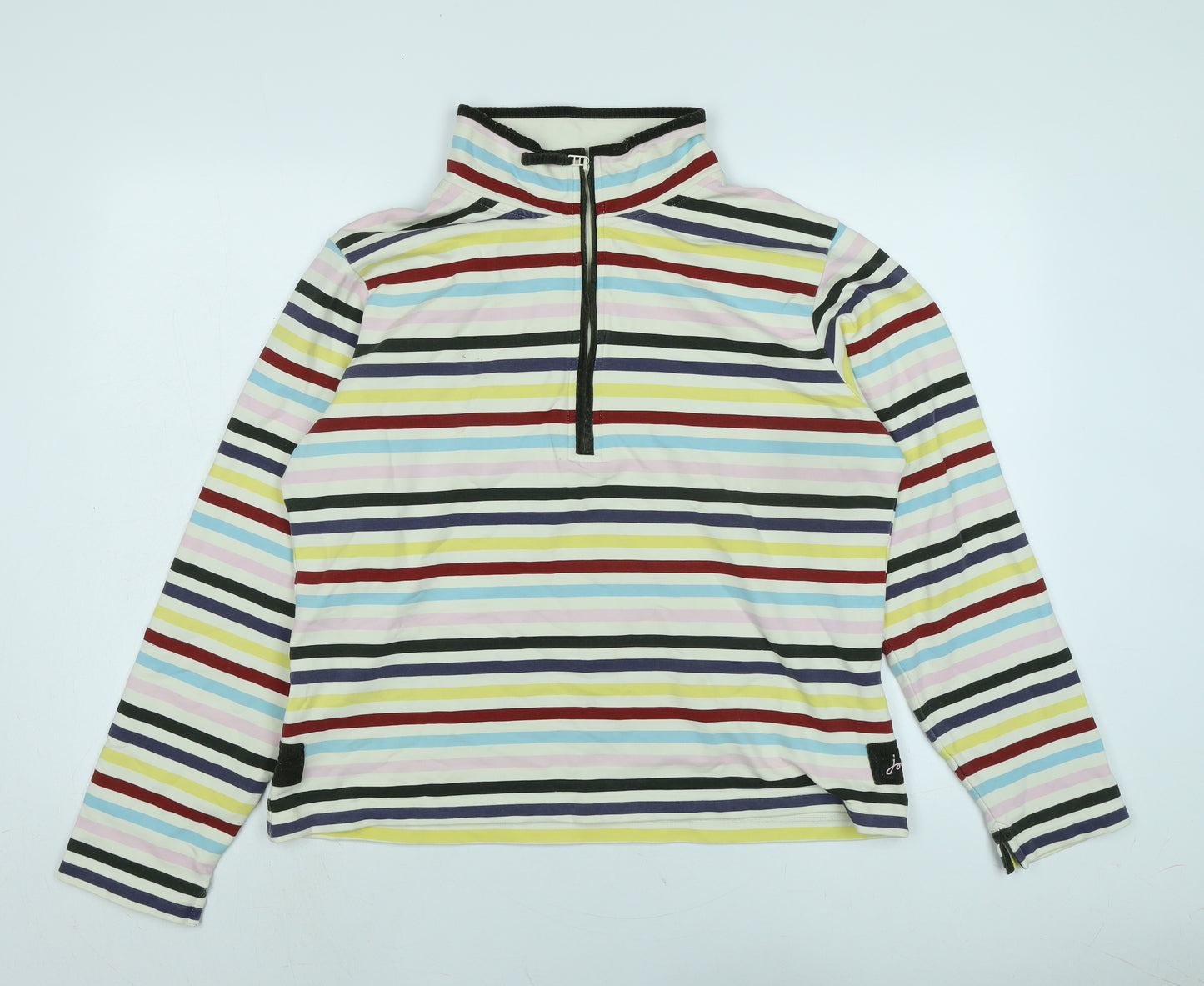 joul Womens Multicoloured Striped Polyester Pullover Sweatshirt Size 12 - Logo