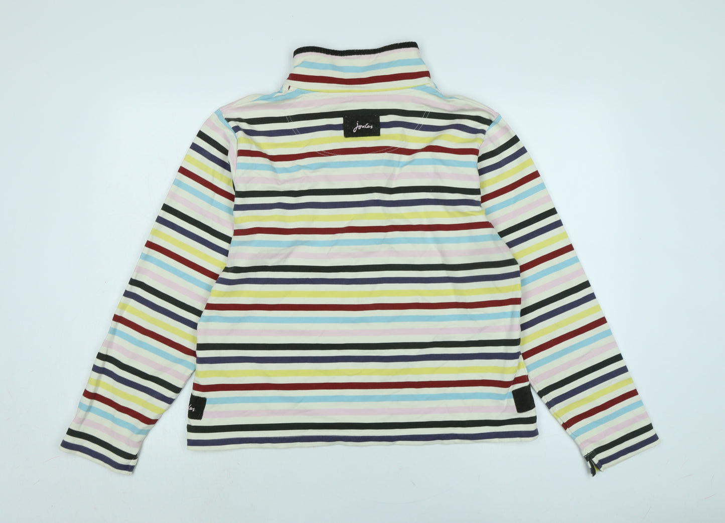 joul Womens Multicoloured Striped Polyester Pullover Sweatshirt Size 12 - Logo