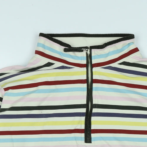 joul Womens Multicoloured Striped Polyester Pullover Sweatshirt Size 12 - Logo