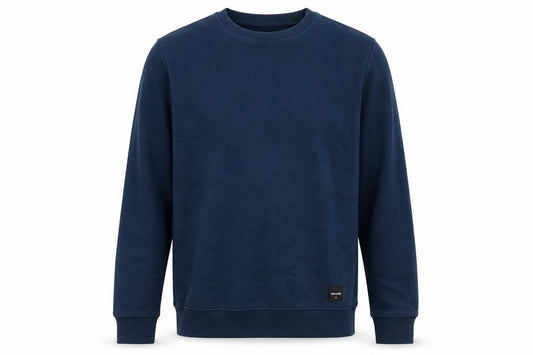 Front view of Only & Sons women’s blue polyester pullover sweatshirt, size XS, - logo