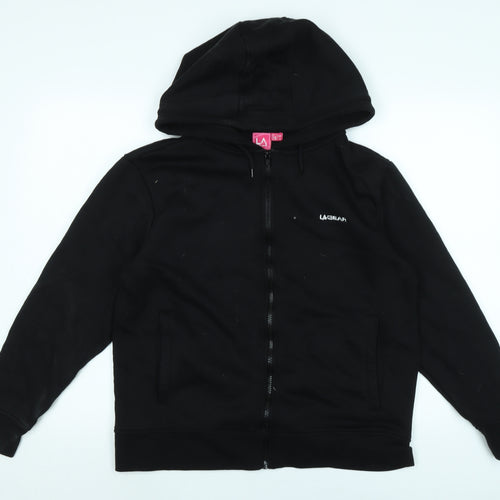 LA Gear Womens Black Jacket Size 16 Zip - Logo