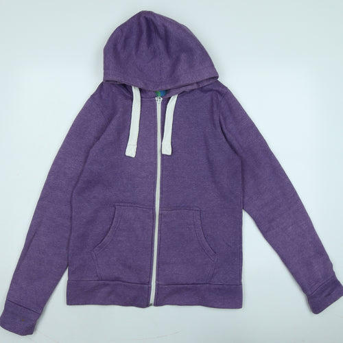 koopoi Womens Purple Jacket Size M Zip - Logo