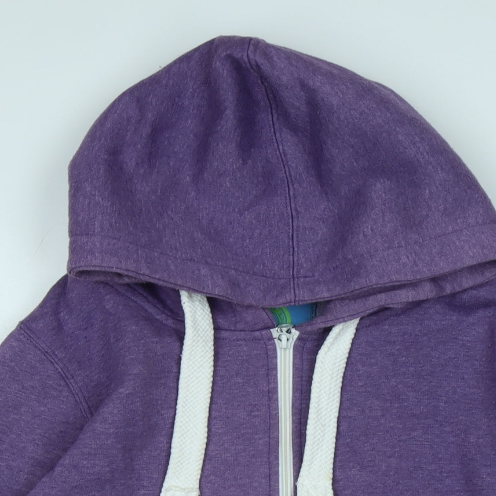 koopoi Womens Purple Jacket Size M Zip - Logo