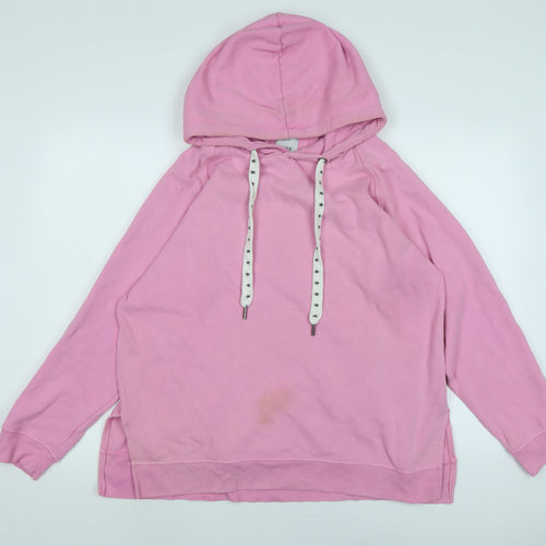 Only Womens Pink Cotton Pullover Hoodie Size XL - Logo