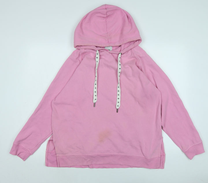 Only Womens Pink Cotton Pullover Hoodie Size XL - Logo