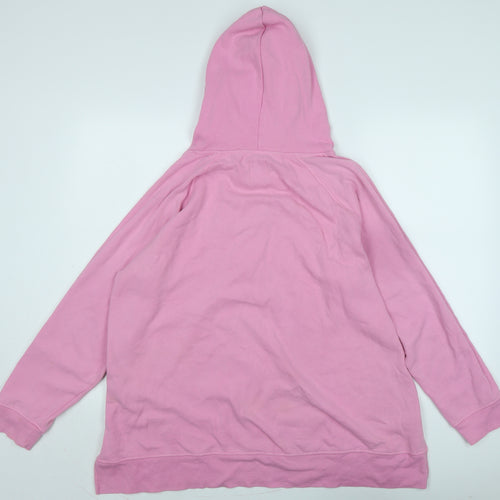 Only Womens Pink Cotton Pullover Hoodie Size XL - Logo