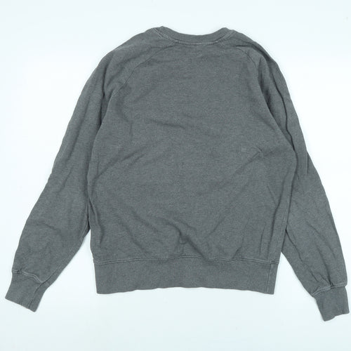 Rapanui Mens Grey Cotton Pullover Sweatshirt Size S - Logo