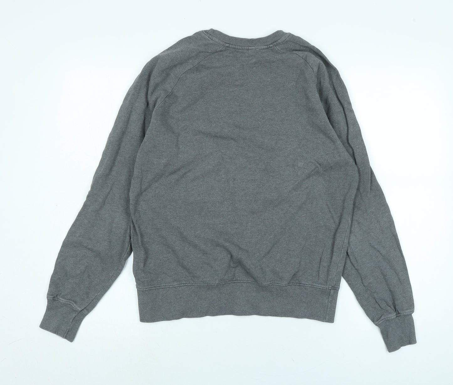 Rapanui Mens Grey Cotton Pullover Sweatshirt Size S - Logo