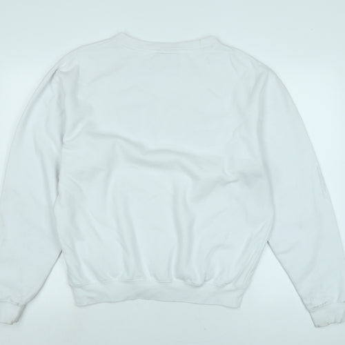 Vail Mens White Polyester Pullover Sweatshirt Size L - Logo