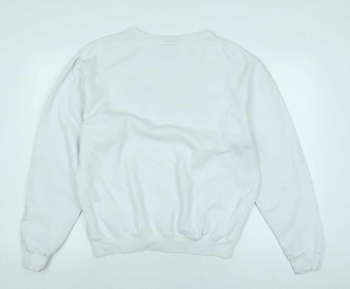 Vail Mens White Polyester Pullover Sweatshirt Size L - Logo