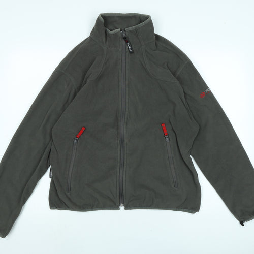 Polartec Womens Grey Jacket Size L Zip - Logo