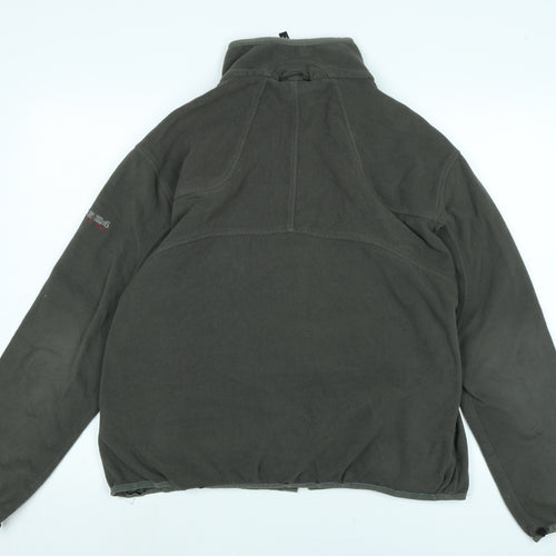 Polartec Womens Grey Jacket Size L Zip - Logo