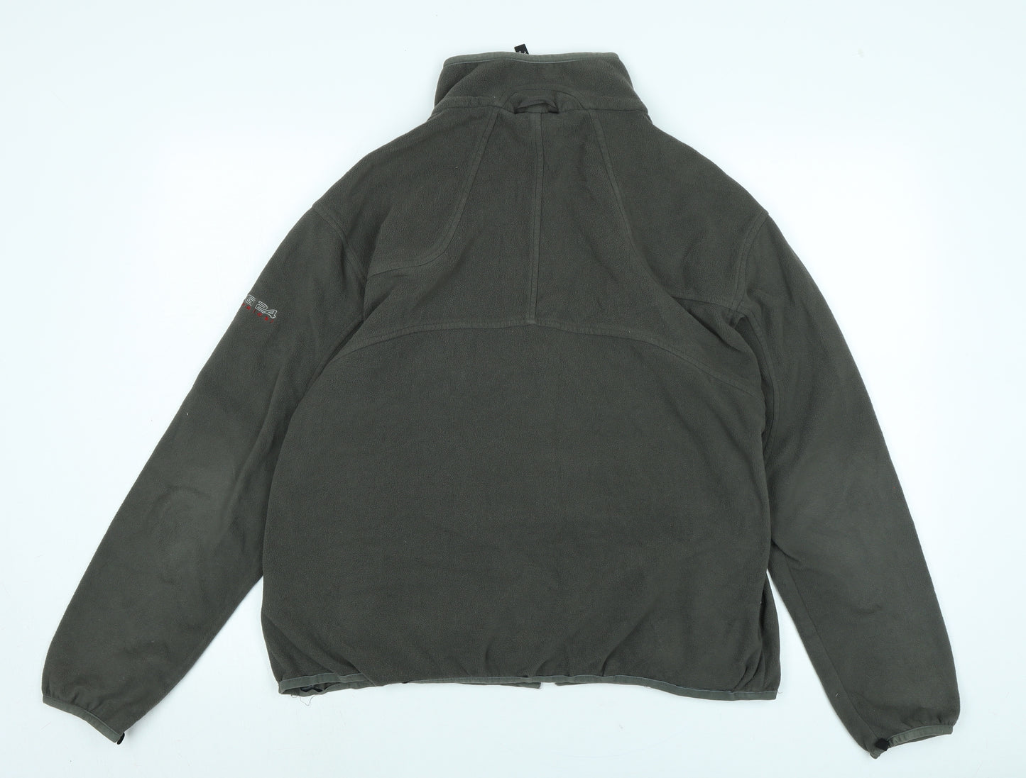 Polartec Womens Grey Jacket Size L Zip - Logo