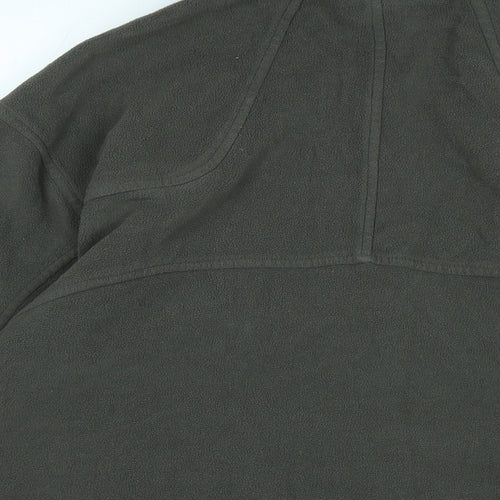 Polartec Womens Grey Jacket Size L Zip - Logo