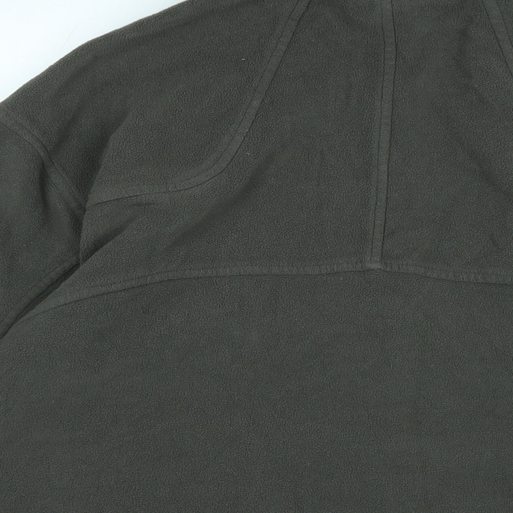 Polartec Womens Grey Jacket Size L Zip - Logo