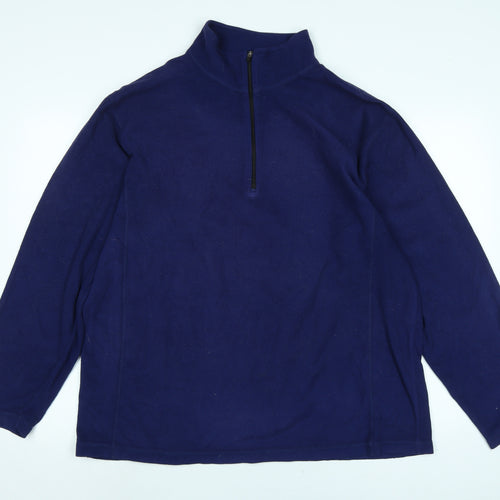 LL.Bean Mens Blue Polyester Pullover Sweatshirt Size L - Logo