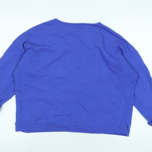 Alice Collins Womens Purple Cotton Pullover Sweatshirt Size 8 - Logo