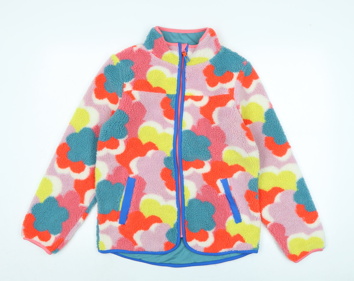 Boden Girls Multicoloured Floral Jacket Size 11-12 Years Zip - Logo