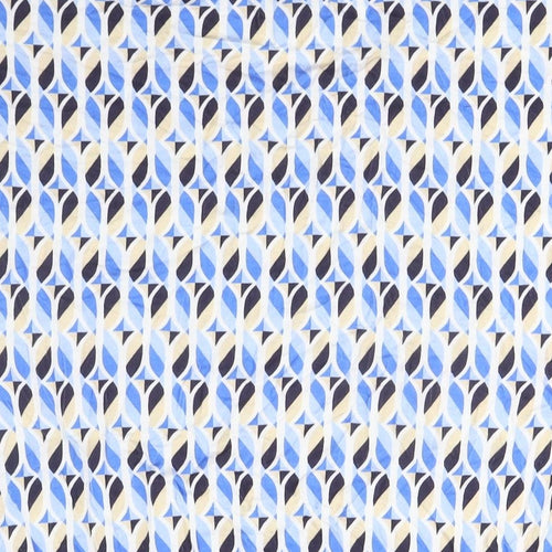 Sunday Women's Blue Geometric T-Shirt, M, Casual