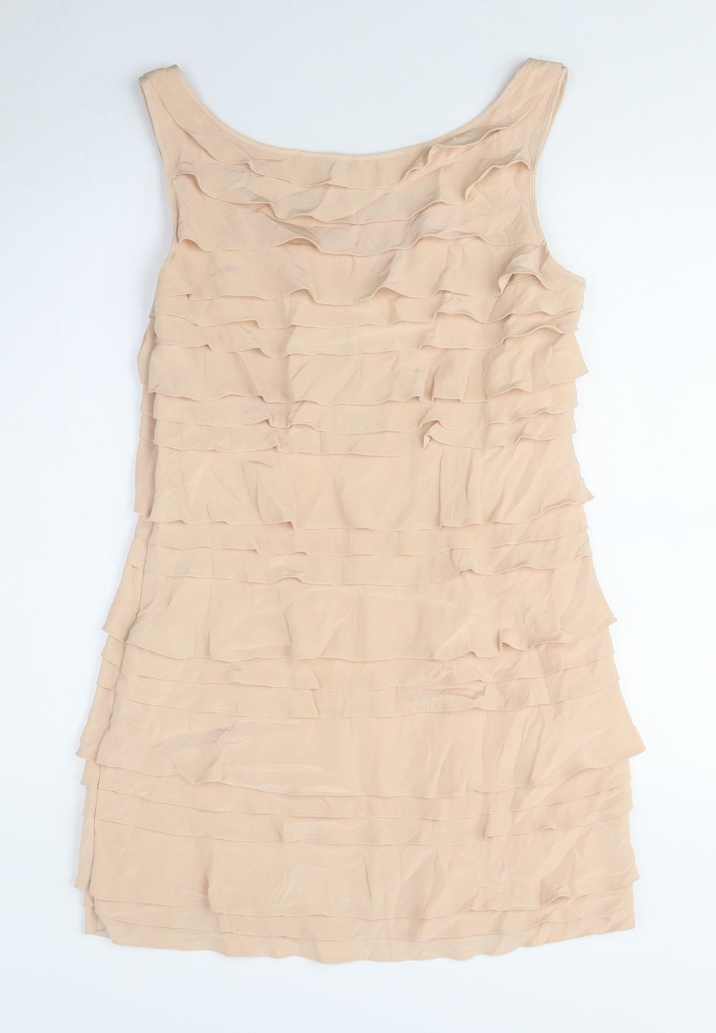 French Connection Beige Women's Shift Dress Size 10