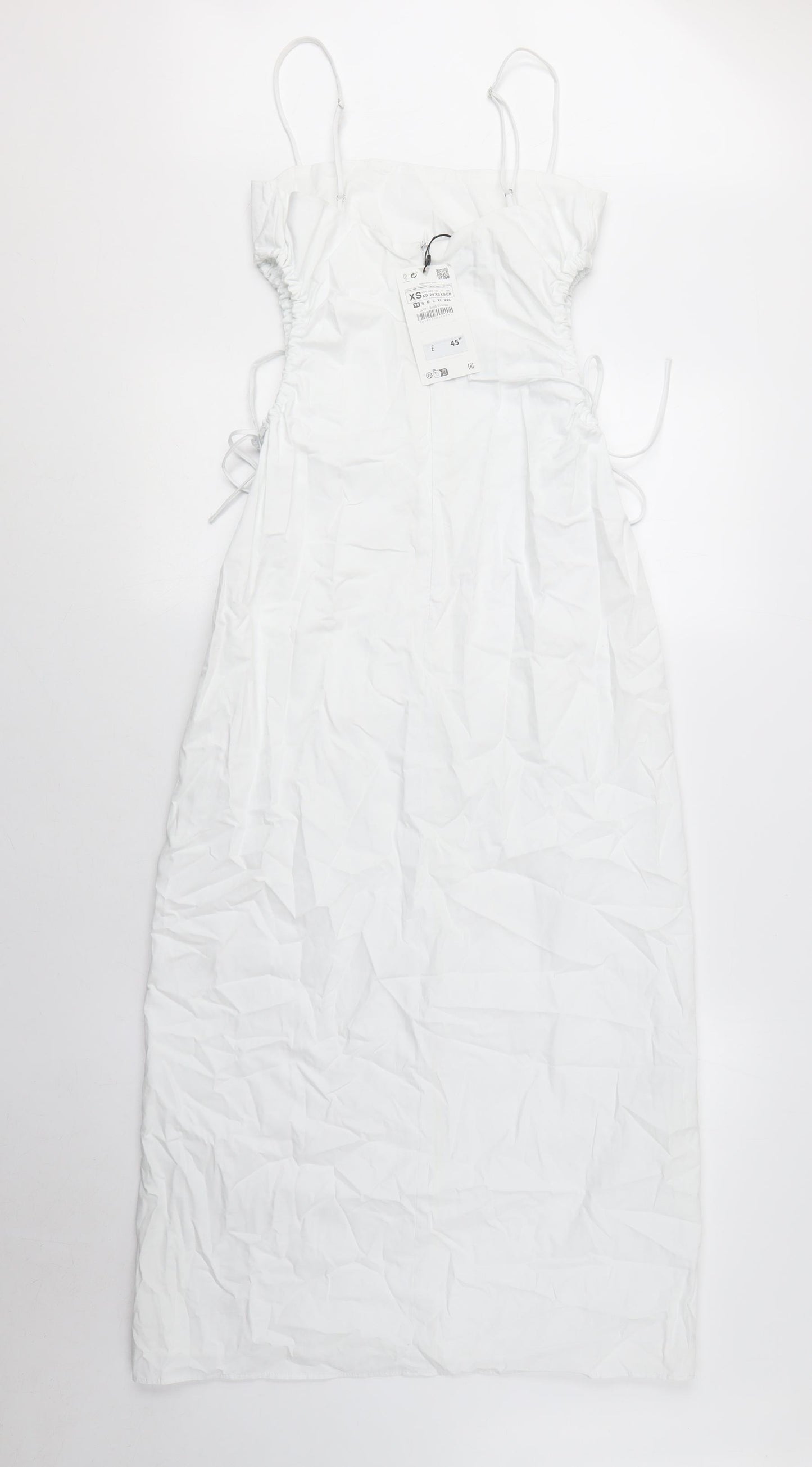 Zara Women's White Slip Dress XS - Summer Casual Style