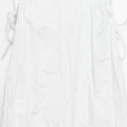 Zara Women's White Slip Dress XS - Summer Casual Style