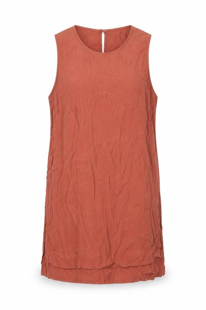 Front view of New Look Women's Brown Sleeveless Tank Top