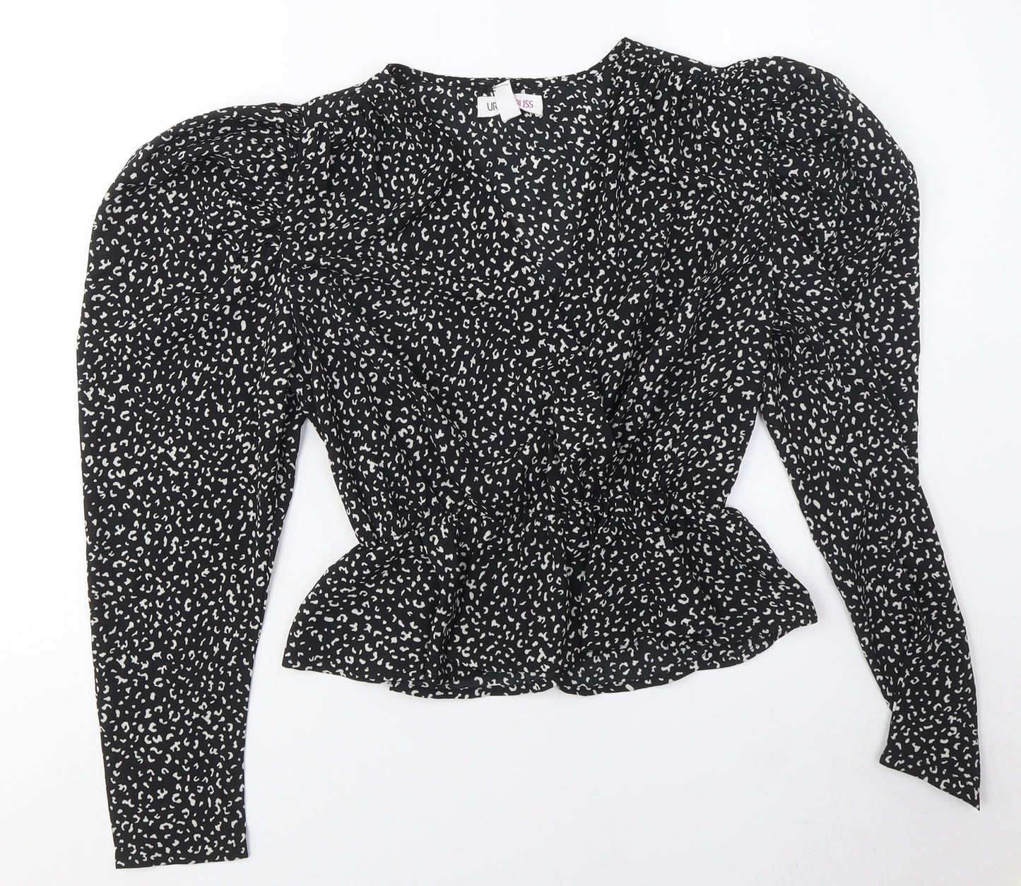 Urban Bliss Women's Black Animal Print Blouse M