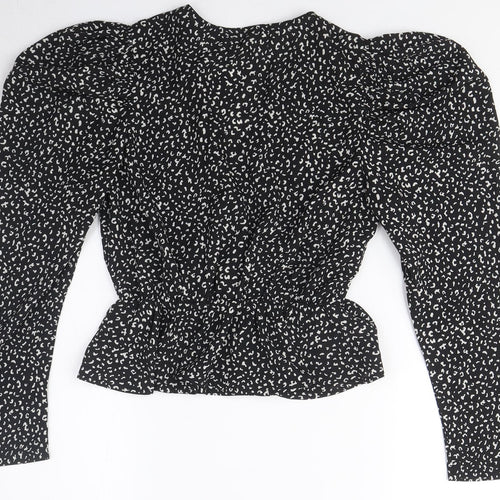 Urban Bliss Women's Black Animal Print Blouse M