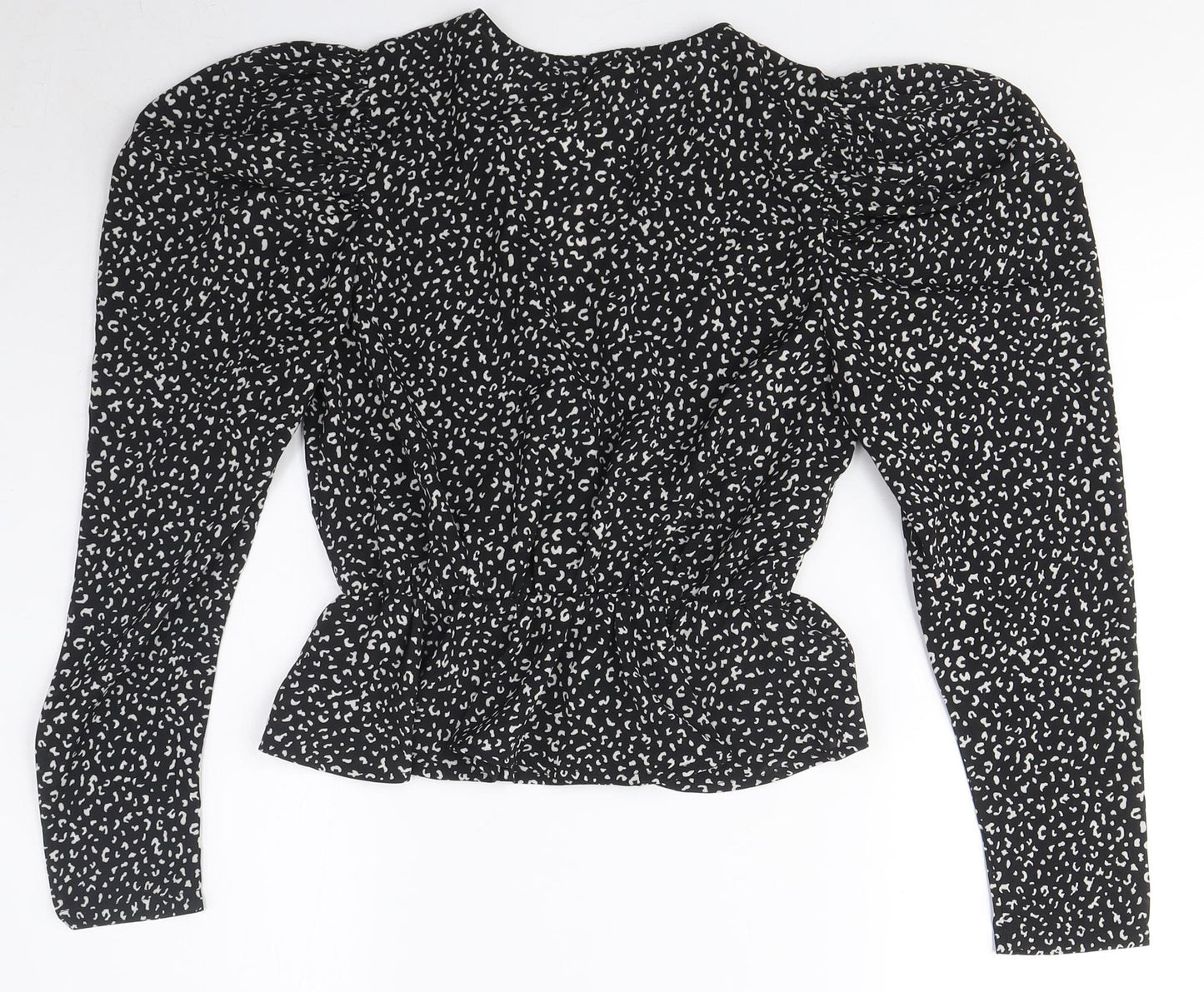 Urban Bliss Women's Black Animal Print Blouse M