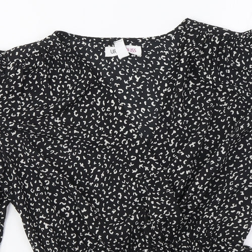 Urban Bliss Women's Black Animal Print Blouse M