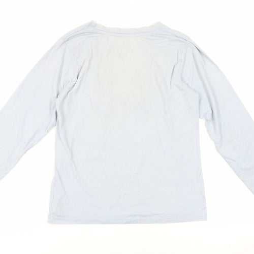 Disney Womens Blue Cotton Basic T-Shirt Size XS Crew Neck - Stich