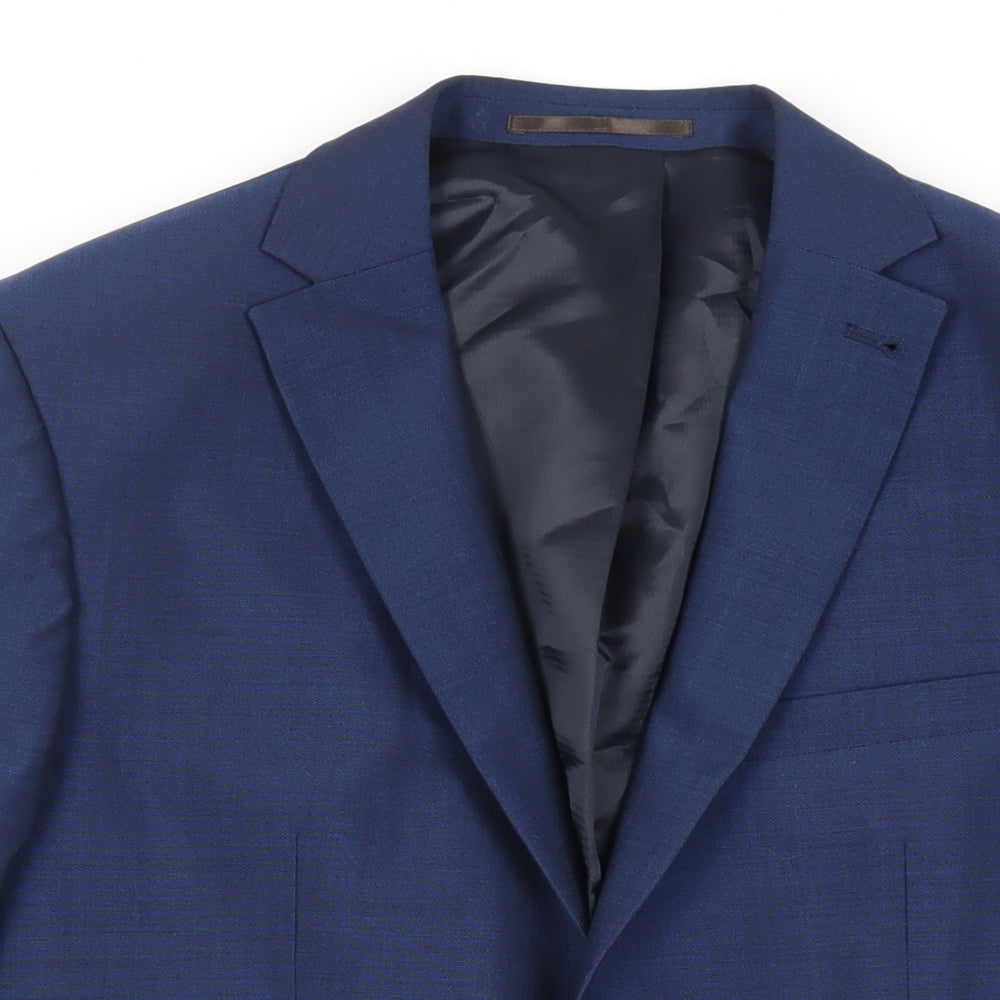 NEXT Mens Blue Wool Jacket Suit Jacket Size 40 Regular