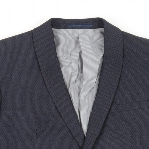 NEXT Mens Blue Polyester Jacket Suit Jacket Size 38 Regular