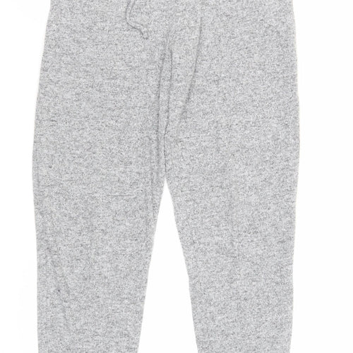 Pull&Bear Womens Grey Polyester Jogger Trousers Size M L28 in Regular Drawstring