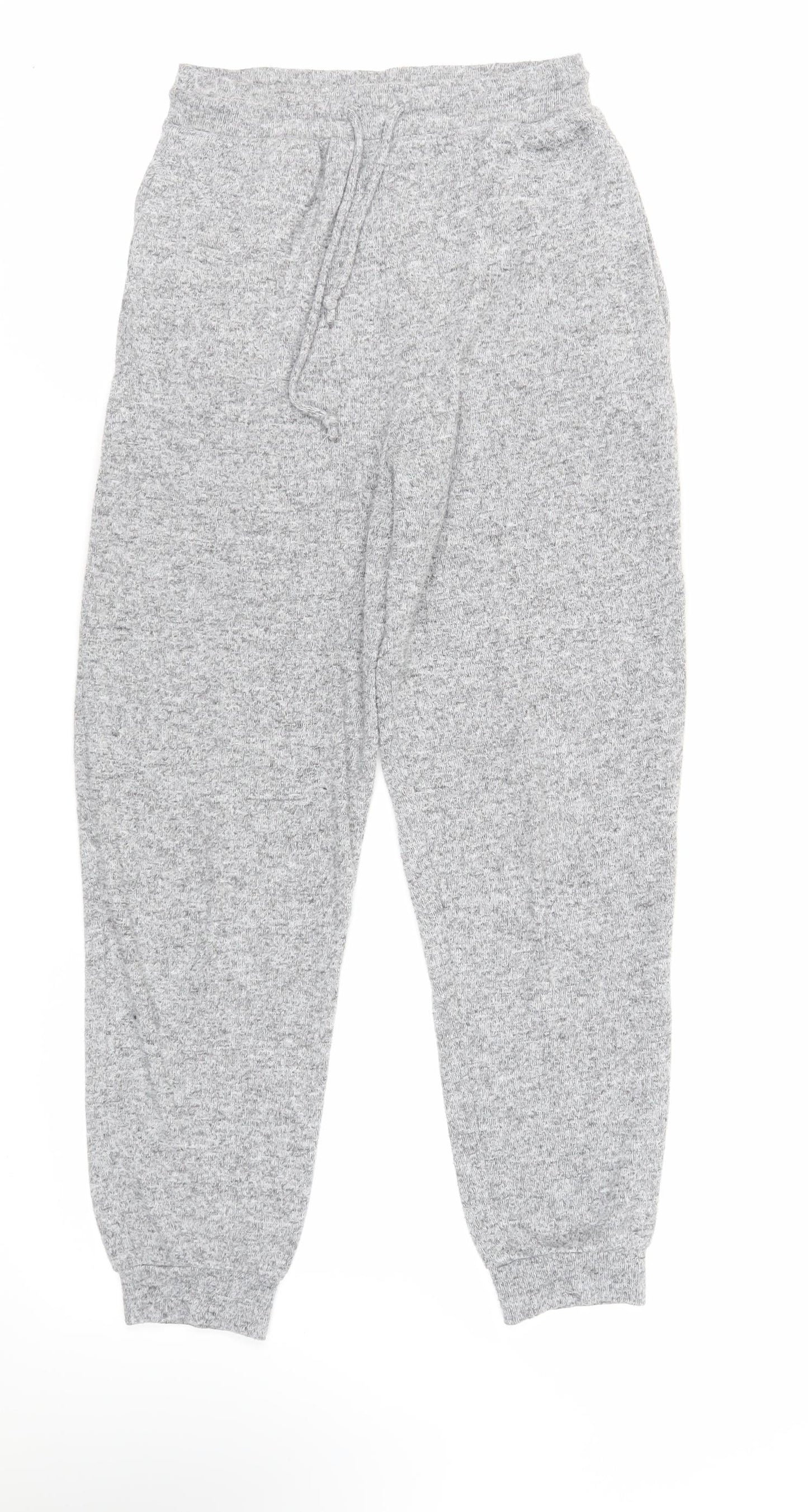 Pull&Bear Womens Grey Polyester Jogger Trousers Size M L28 in Regular Drawstring