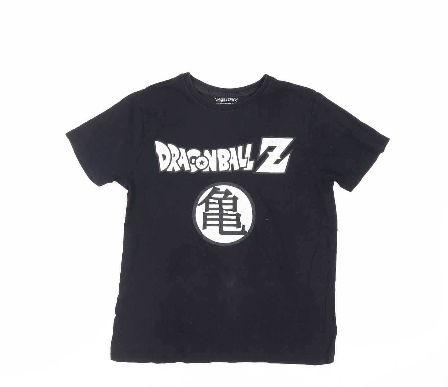 Dragon Ball Z Boys Black Cotton Pullover T-Shirt Size 9-10 Years Crew Neck Pullover