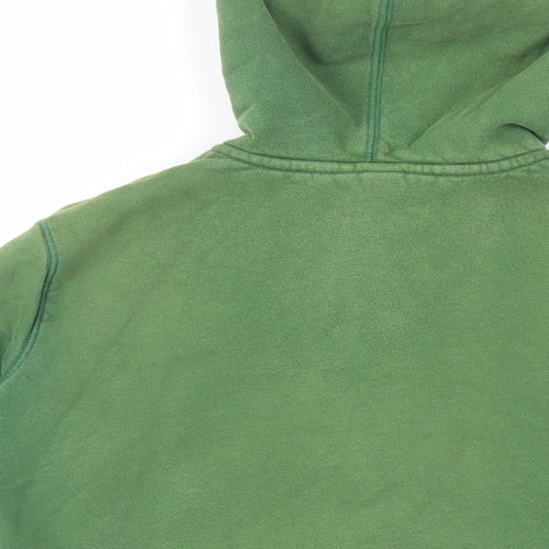 Lands' End Boys Green Cotton Full Zip Hoodie Size 8-9 Years Zip