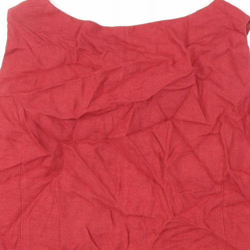 Ann Harvey Womens Red Viscose Basic Tank Size 20 Boat Neck