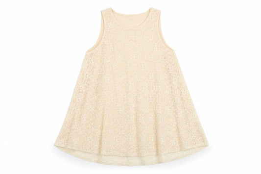 Front view of Topshop women’s beige polyester trapeze & swing, size UK 8, round neck pullover