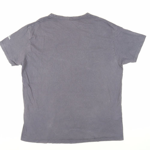 JHK Mens Grey Cotton T-Shirt Size XL Crew Neck - Sailor