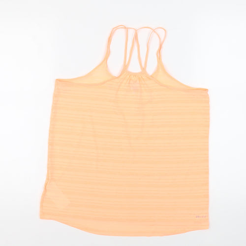 Nike Womens Orange Polyester Camisole Tank Size M Scoop Neck Pullover - Gym Workout Running