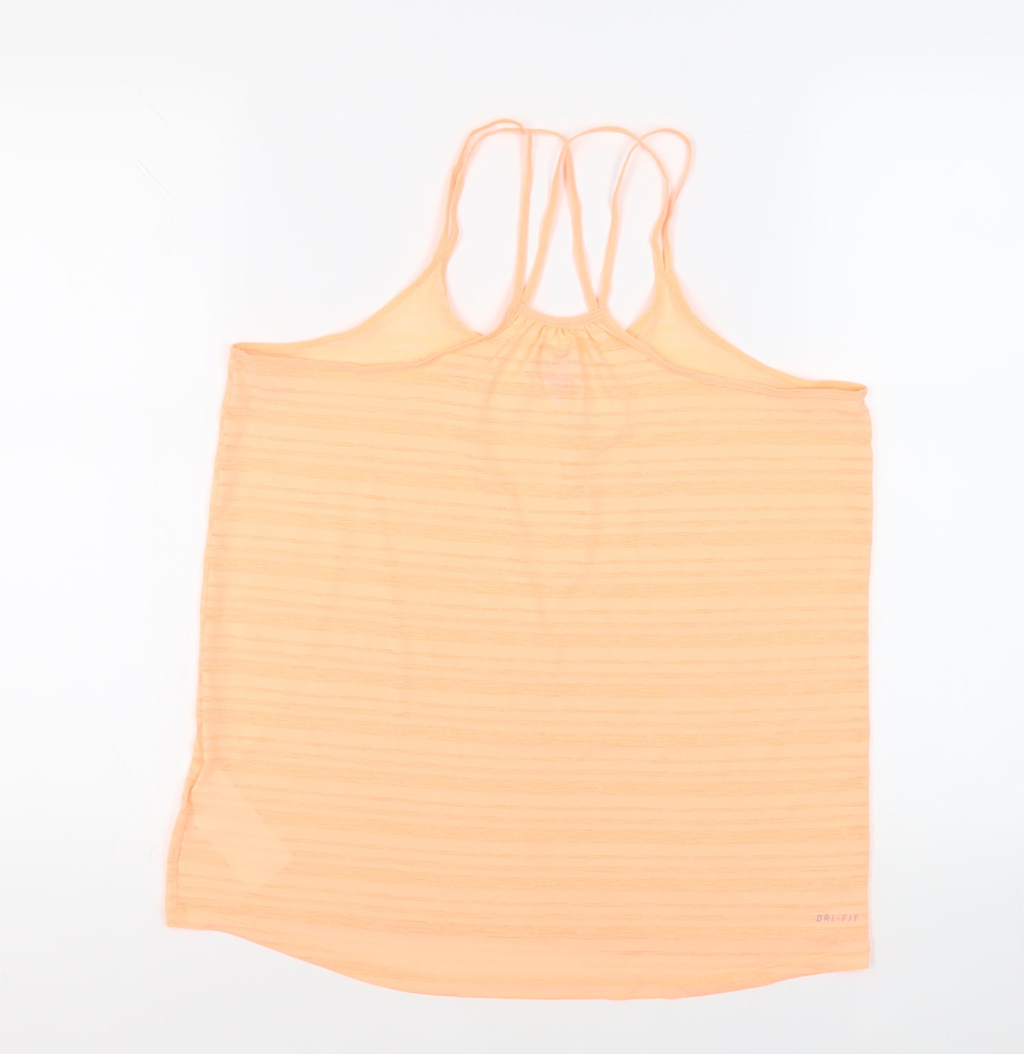 Nike Womens Orange Polyester Camisole Tank Size M Scoop Neck Pullover - Gym Workout Running