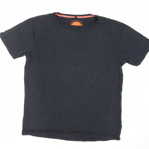 Humor Mens Black Cotton T-Shirt Size L Crew Neck