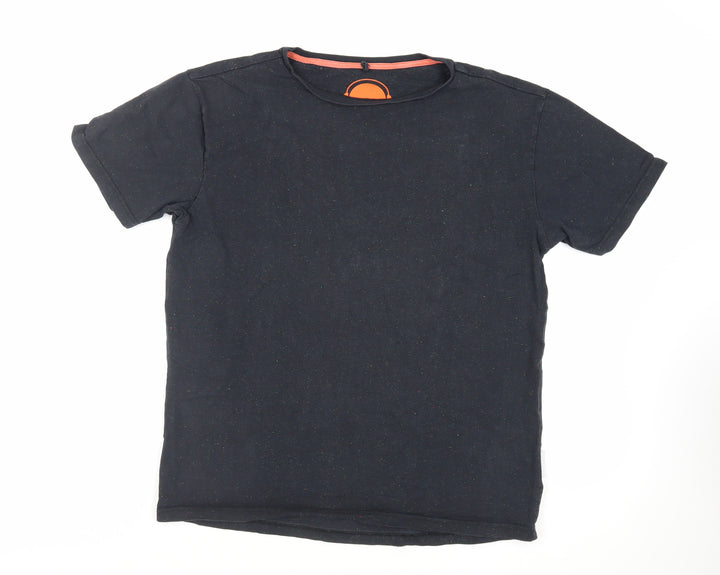 Humor Mens Black Cotton T-Shirt Size L Crew Neck