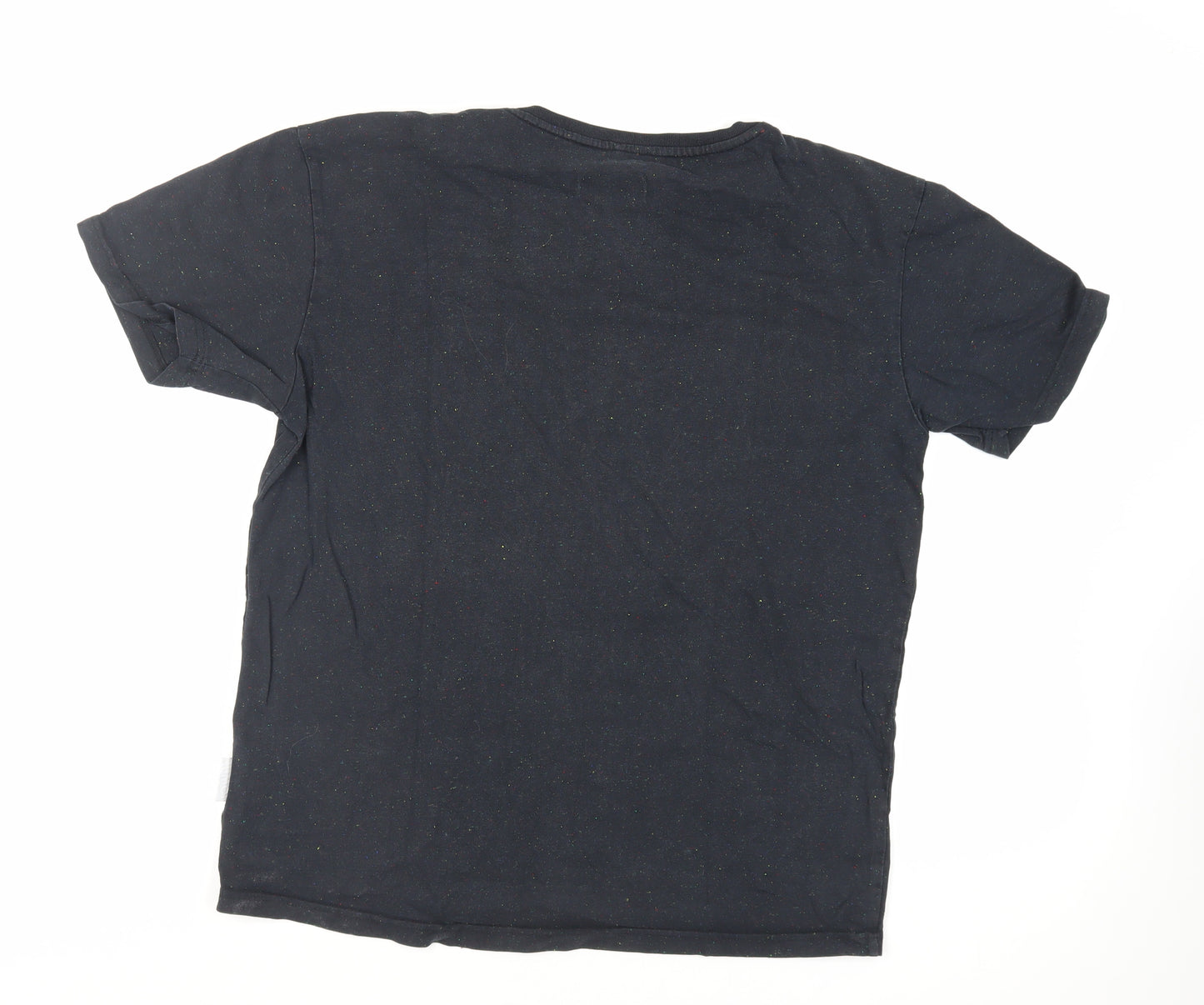 Humor Mens Black Cotton T-Shirt Size L Crew Neck